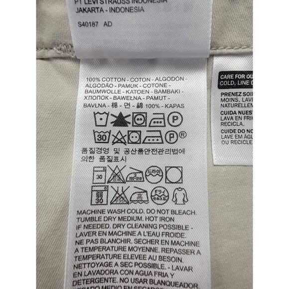 Levis Pants Womens 33 Tan Beige Straight Leg Casual Utility Chino NWT - Picture 8 of 16